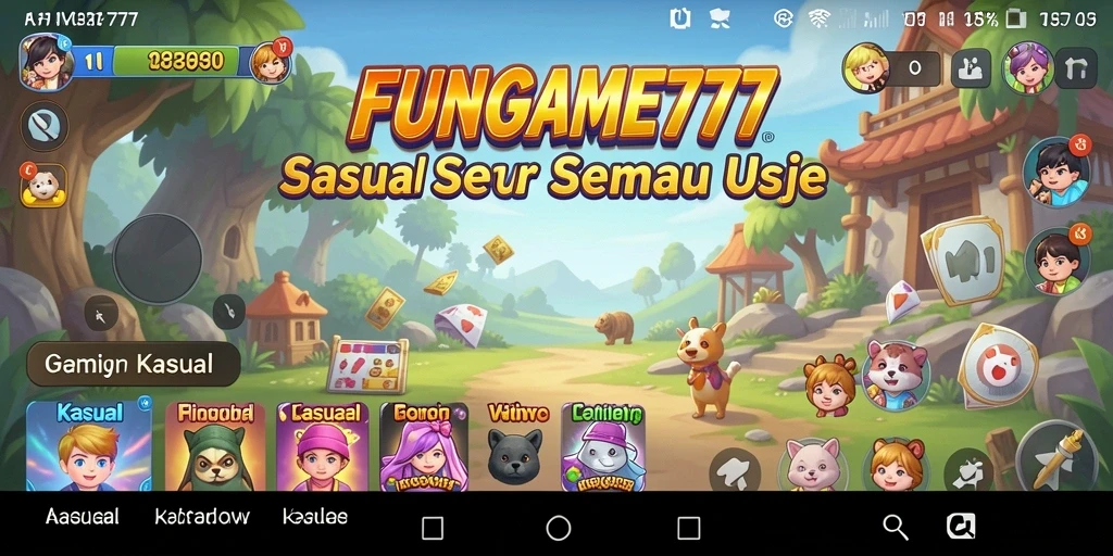 Screenshot FUNGAME777 menampilkan antarmuka permainan Kasual yang menarik.