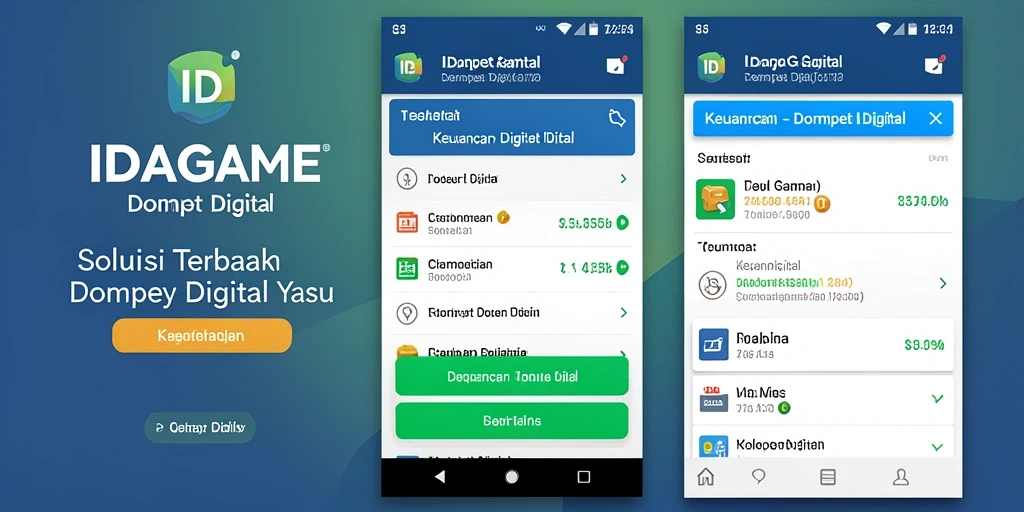 Antarmuka aplikasi IDAGAME yang intuitif dan ramah pengguna.
