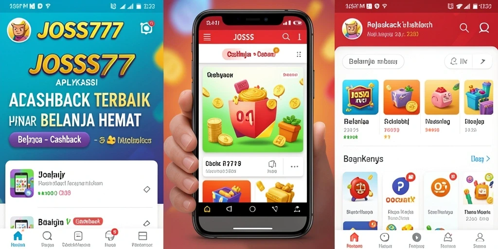 Antarmuka JOSS777 menampilkan banyak penawaran cashback menarik.