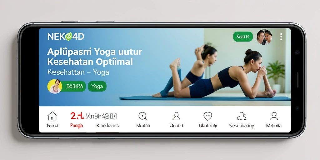 Tampilan antarmuka aplikasi Yoga NEKO4D yang menarik dan interaktif.