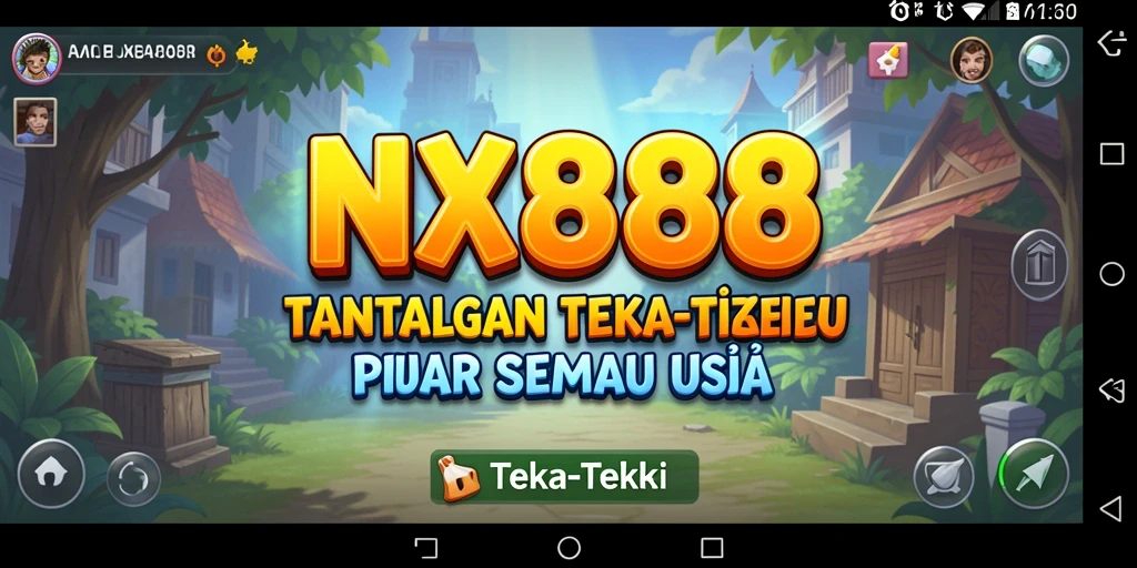 Screenshot utama dari NX888 menampilkan antarmuka permainan teka-teki yang menarik.